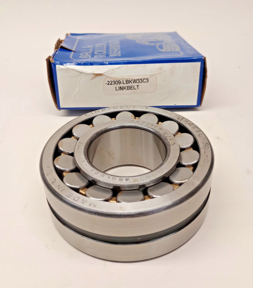 Link-Belt 22309LBKW33C3 Spherical Bearing brass USA taper bore 45/47x100x36mm