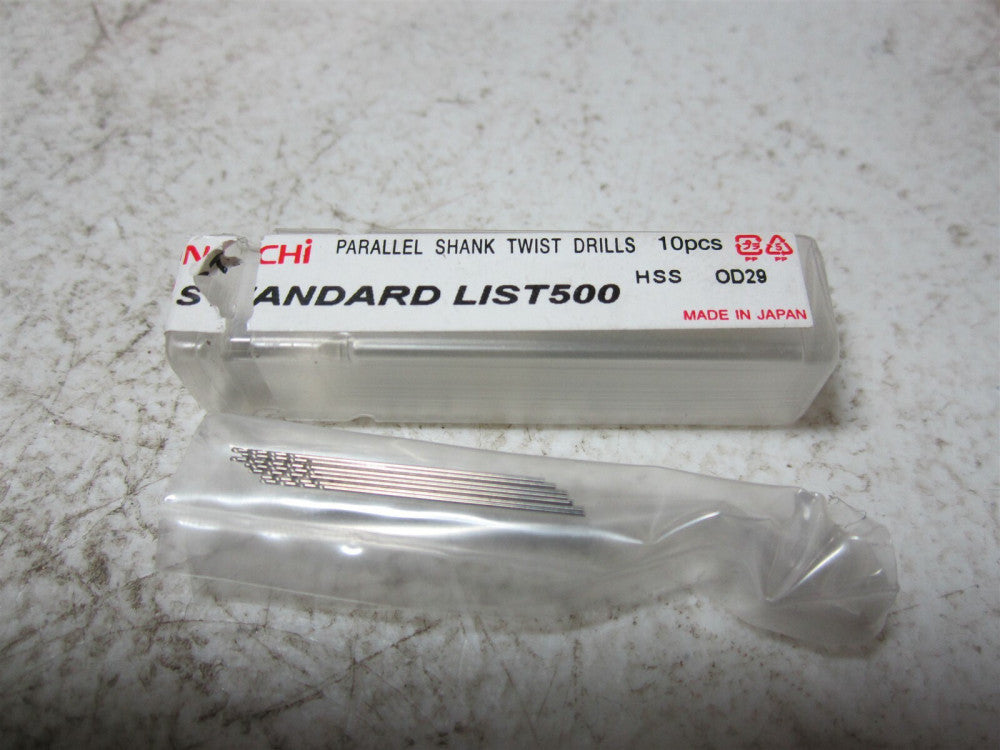 Nachi (0062395) 0.40 Diam List 500 HSS Parallel Shank Twist Drill - Pack of 10