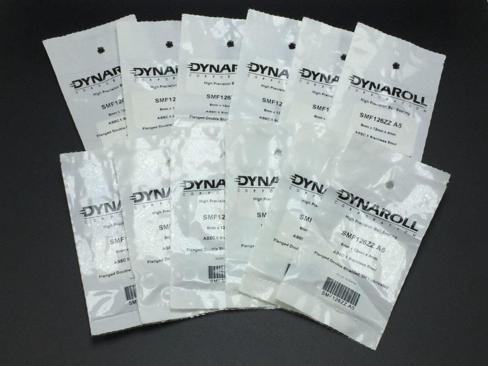DYNAROLL SMF126ZZ-A5 HIGH PRECISION BALL BEARING BORE 6MM (QTY 12) 