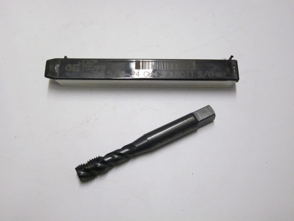 NEW OSG 1722901 5/16-24 Thread Exotap Spiral Flute Bottoming Tap GH4 Steam Oxide