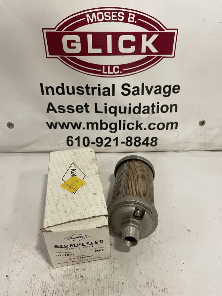 ALWITCO M07 Atomuffler Compressed Air / Pneumatic Exhaust Muffler 3/4” -NIB