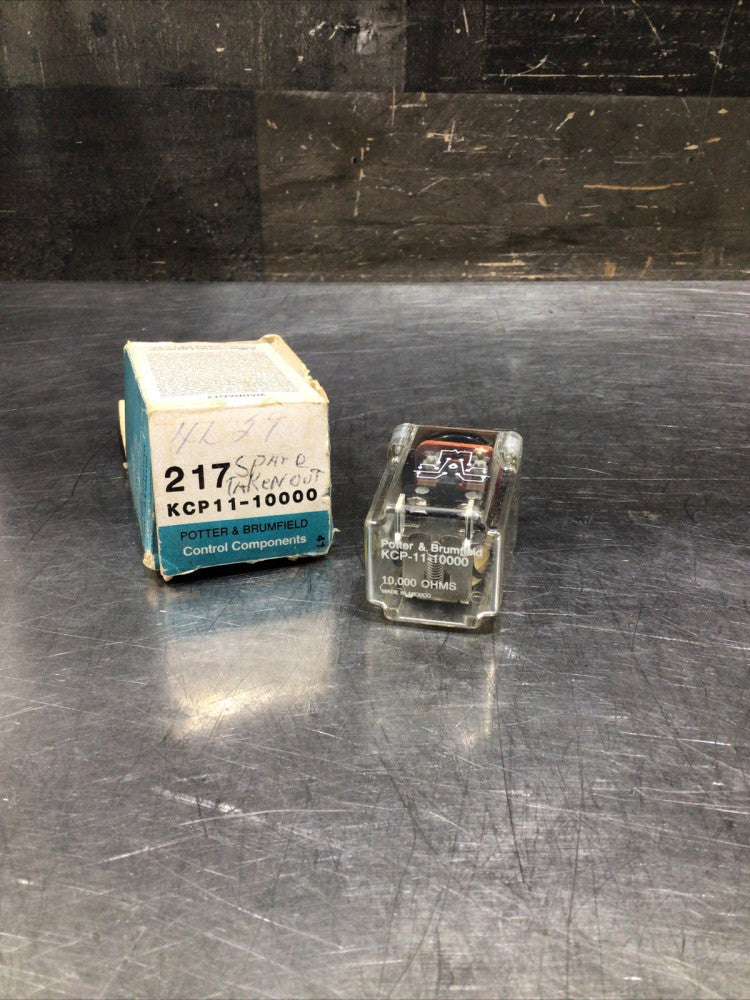 Potter&Brumfield KCP11 10,000 Ohm Plate Relay 2PDT  11 Pin Tube Plug NOS