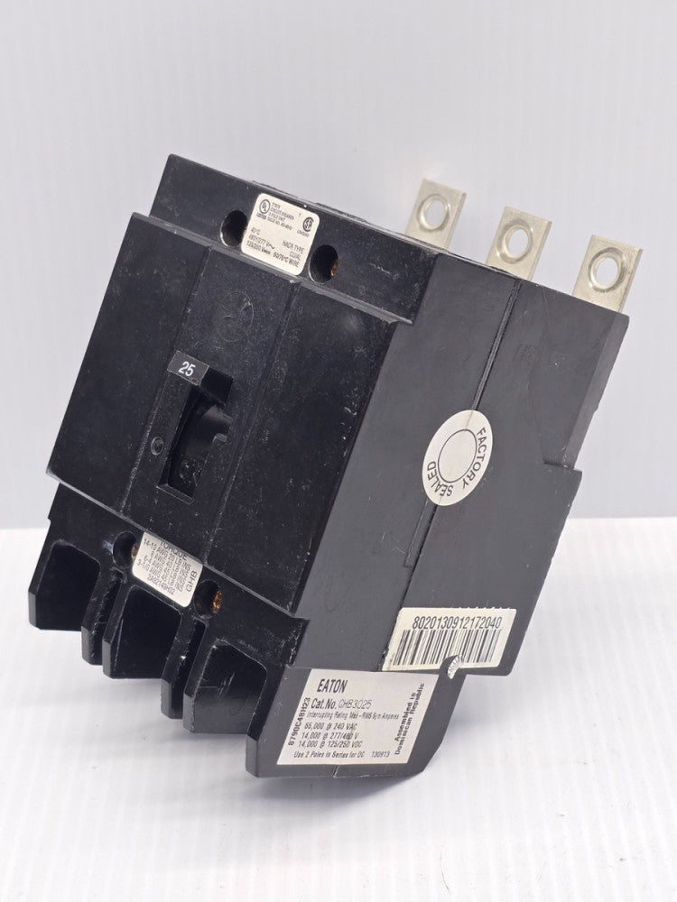 New Take-out Eaton 25 Amp Bolt-On Circuit Breaker 480Y/277 VAC 3P 65 kA GHB3025