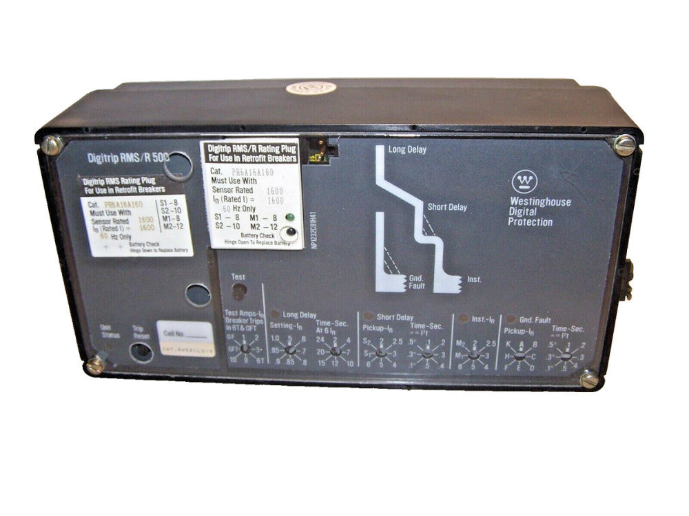 WESTINGHOUSE DIGITRIP RMS R500 LSIG TRIP UNIT WITH PLUG 1600 AMP  PR6A16A160