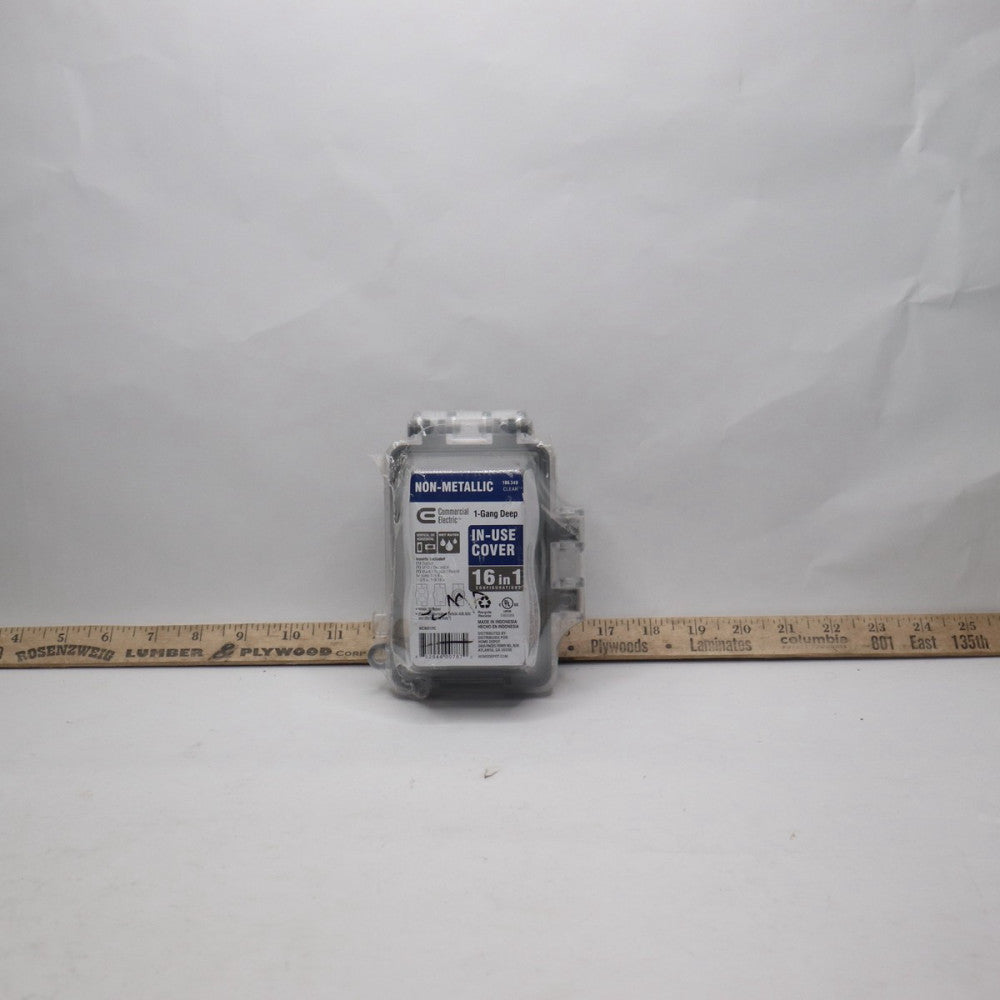 Commercial Electric 1-Gang Horizontal/Vertical Weatherproof In-Use Cover Clear