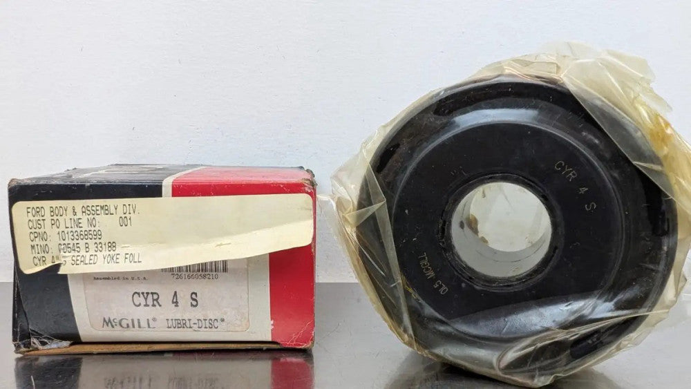 McGill CYR 4 S Flat Yoke Roller 1.25" ID 4" Roller OD 2.25" Roller Wide