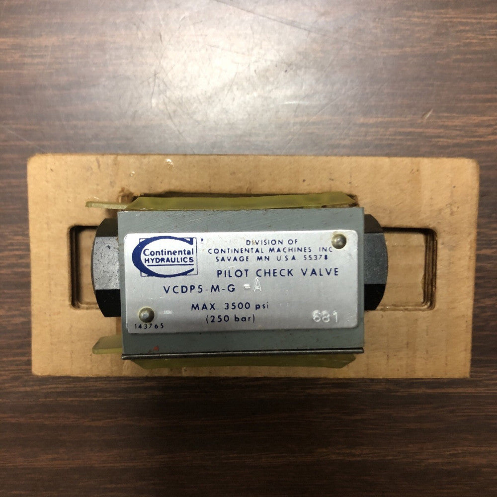 *NEW*CONTINENTAL HYDRAULICS PILOT CHECK VALVE VCDP5-M-G-A