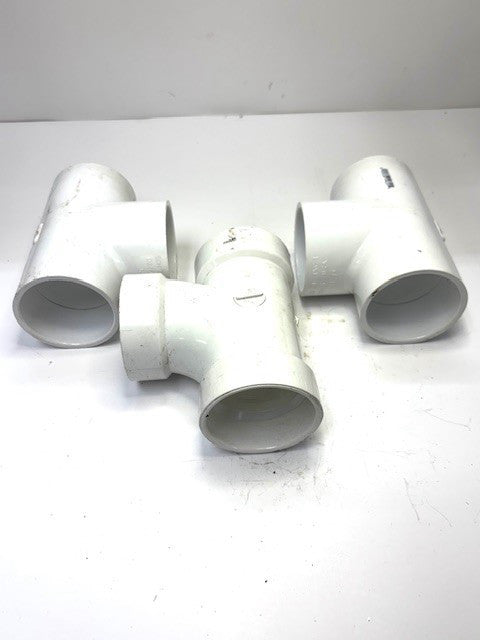 LASCO 2" X 2" X 2" PVC TEE FITTINGS (LOT OF 3)