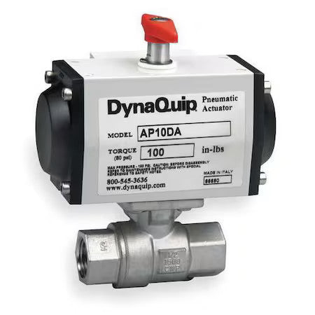 Dynaquip Controls P2s28ajda075a 2" Fnpt Stainless Steel Pneumatic Ball Valve