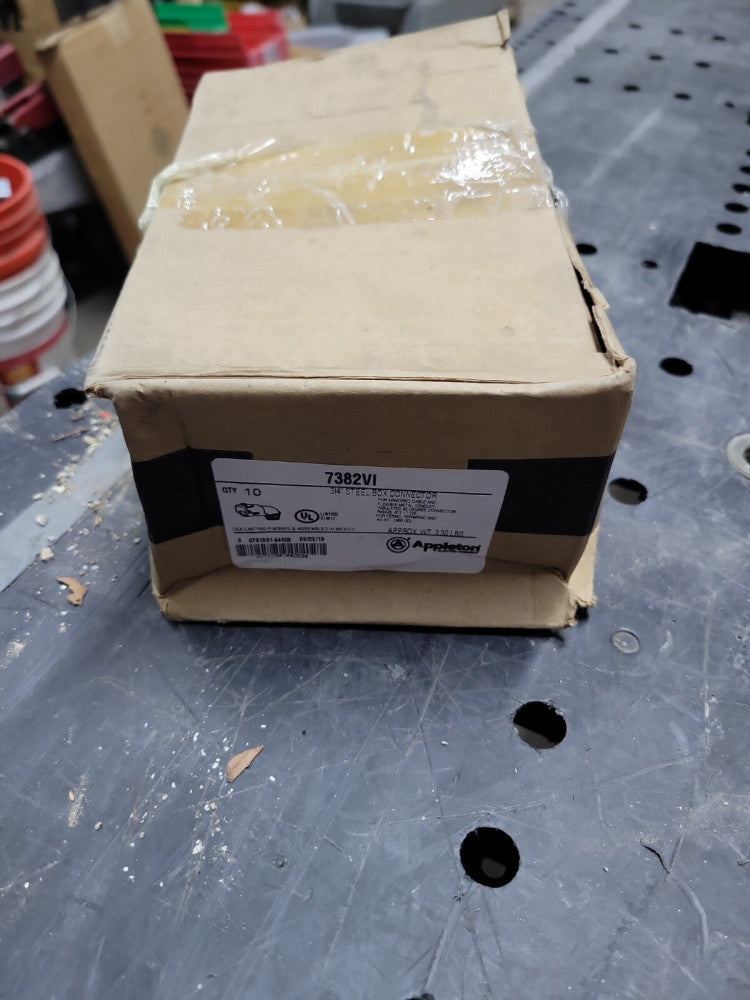 1 BOX OF 10 7382VI APPLETON 3/4-INCH 90-DEGREE-INSULATED BOX CONNECTOR