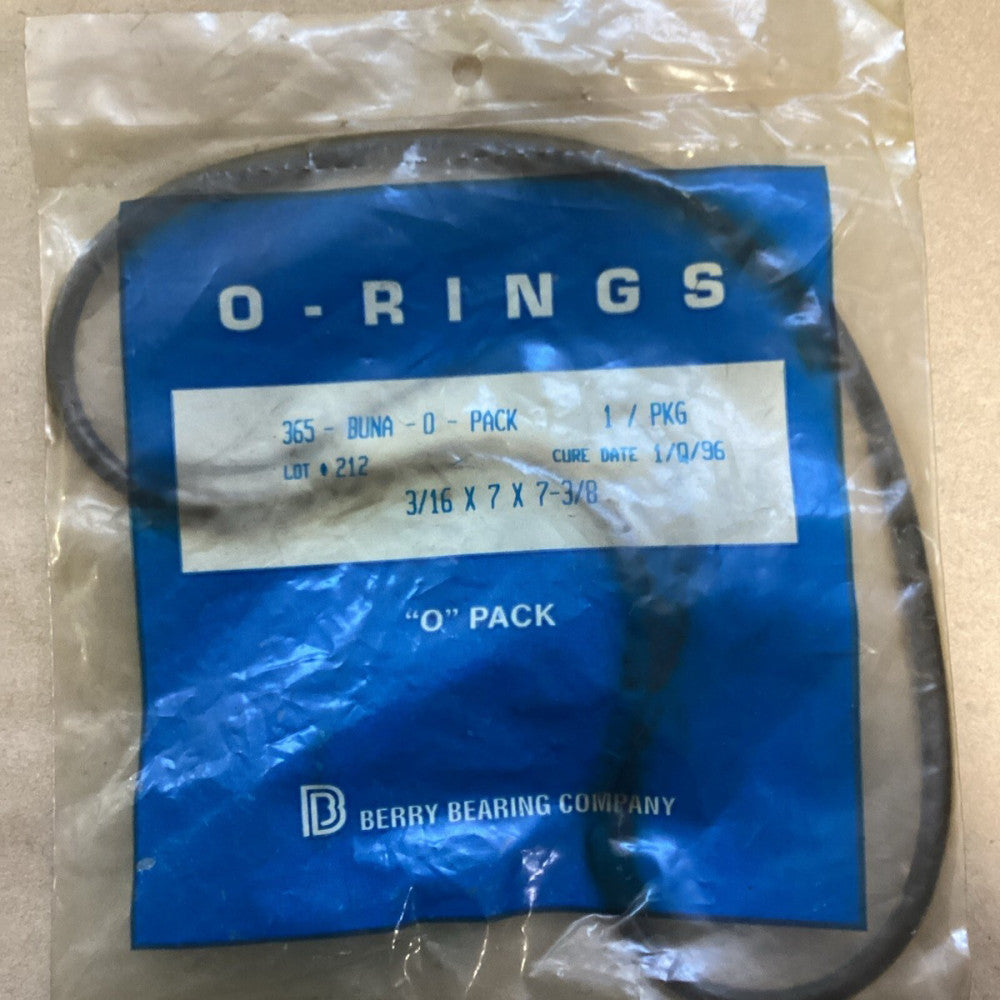 Berry Bearing Company 365 - BUNA - O - PACK 3/16 X 7 X 7-3/8 Lot Of 2