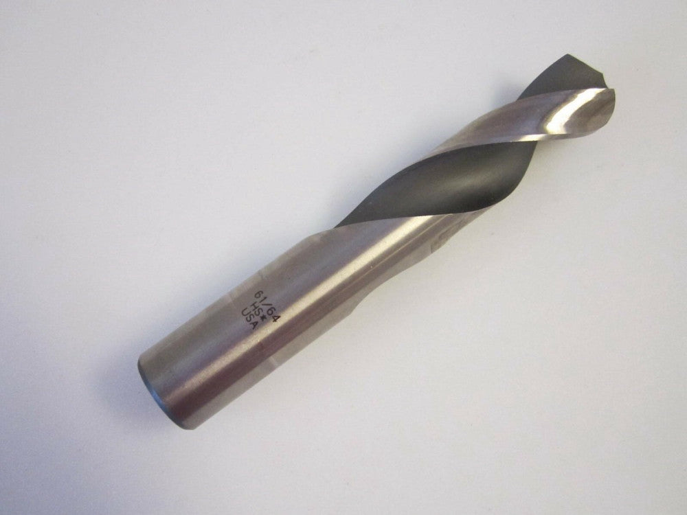 (1353614) 61/64" RH Standard Point Straight Shank Screw Machine Length Drill Bit