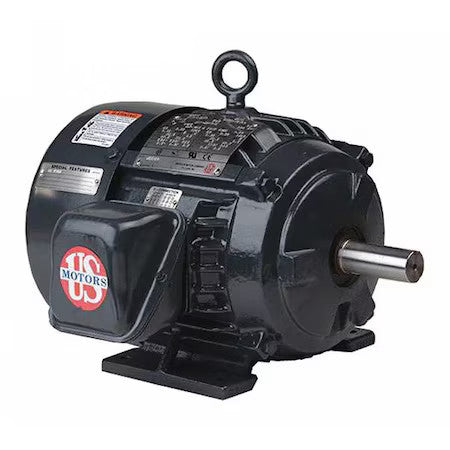 U.S. Motors S3p2a Three-Phase Motor, 3 Hp, 182T Frame, 208-230/460V Voltage,