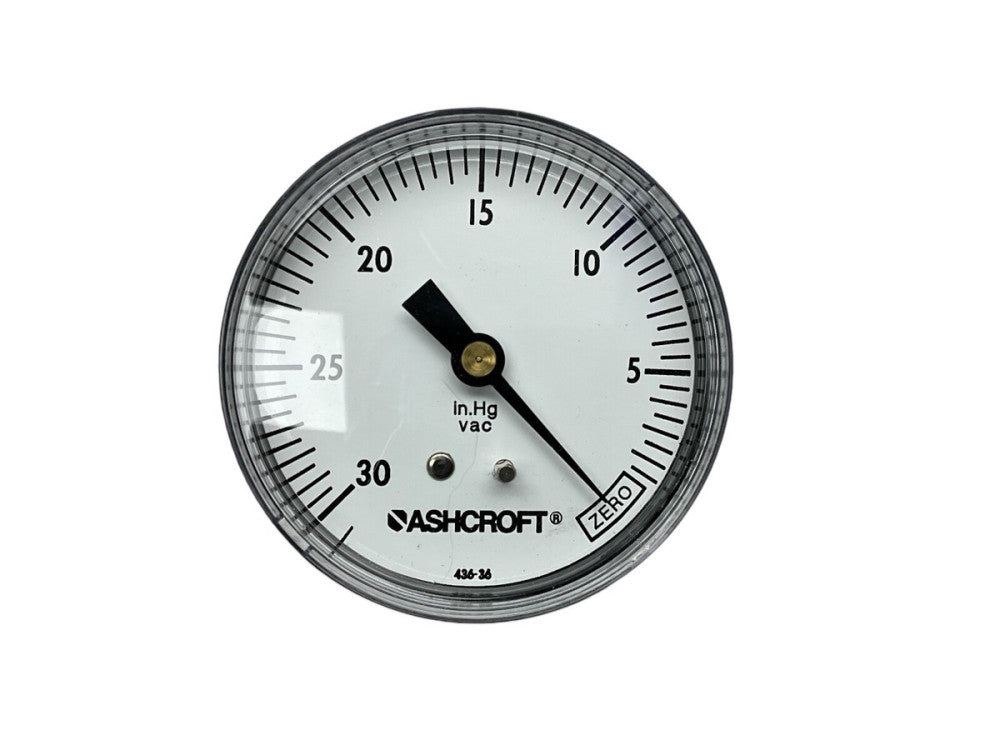 1 PC NEW ASHCROFT 25W1005PH02BVAC Vacuum Gauge,30in Hg VAC to 0,Back 33HR17