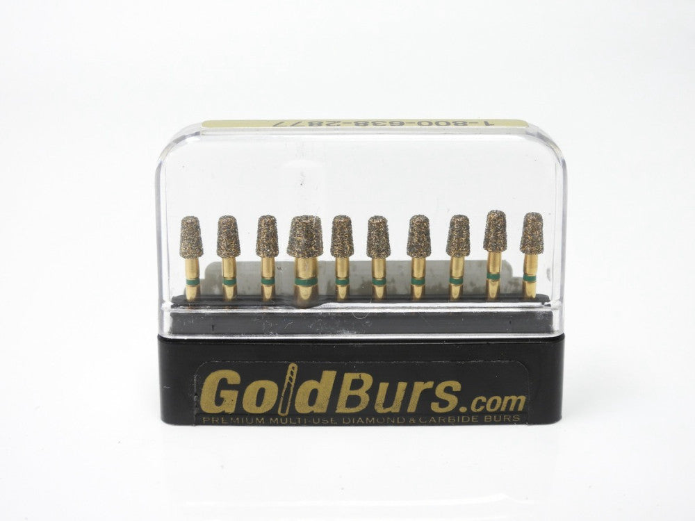 Goldburs G/544/026SC (845KR) pack of 10 Modified Rounded Cone shaped 24k Gold Di