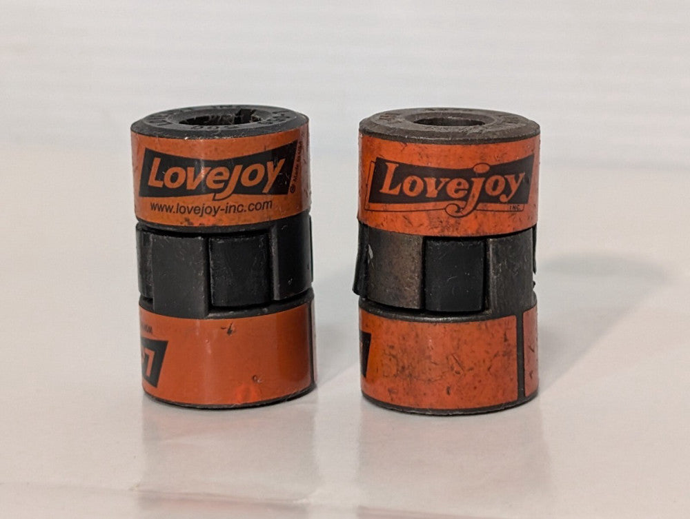 Lot of 2 Lovejoy L-050 .500x.500 + .375x.4375 Coupling Pairs with Spider Inserts