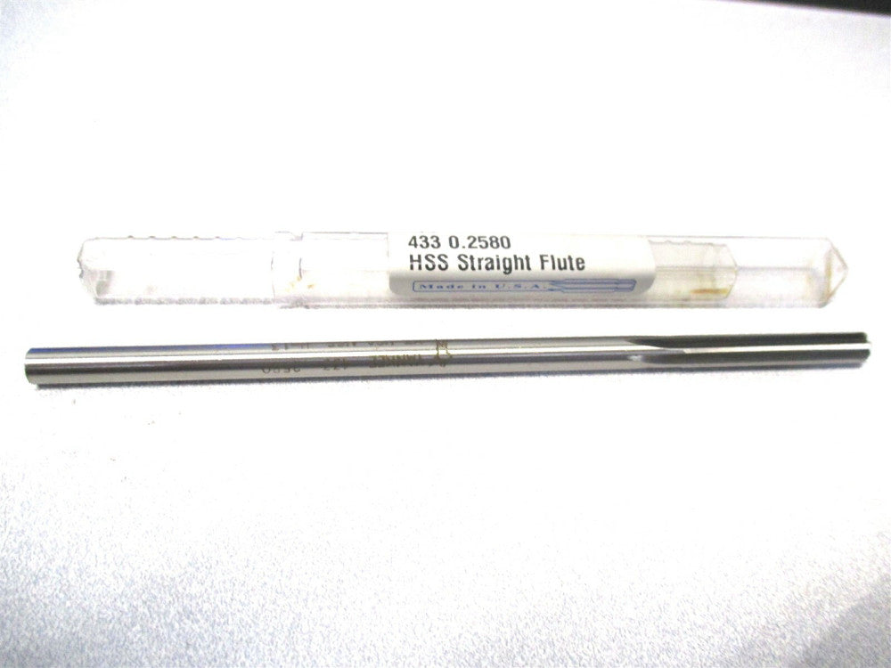 Yankee (433-.2580) 1/4 x 1/4 x 1-1/2 x 6 6-Flute SS SF RH HSS Chucking Reamer
