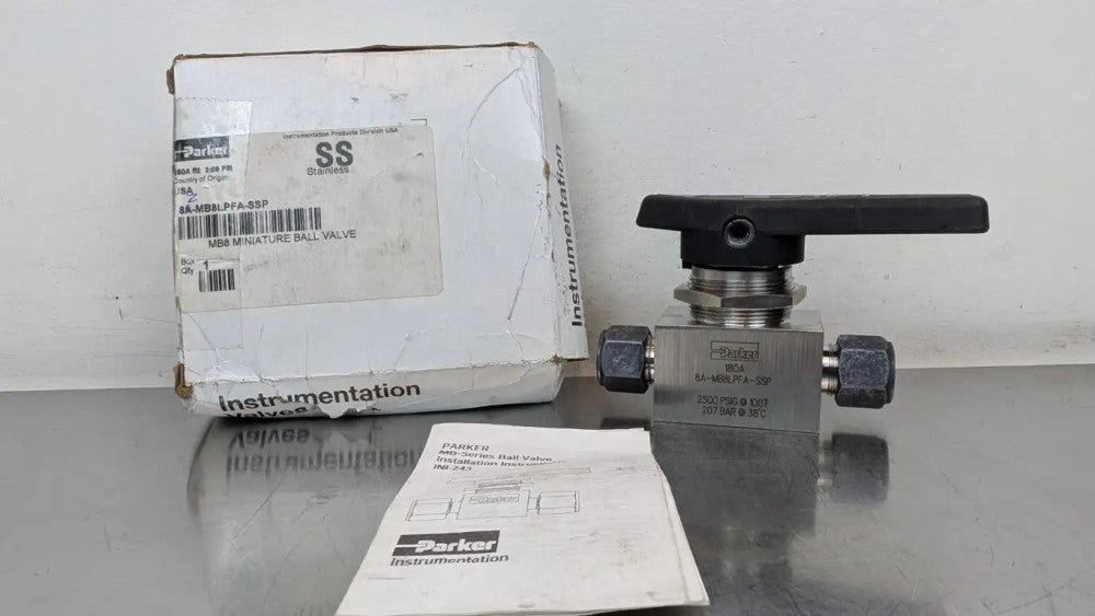 Parker 8A-MB8LPFA-SSP Stainless Steel Ball Valve 8Z-MB8LPFA-SSP 1/2" Male 2500 P