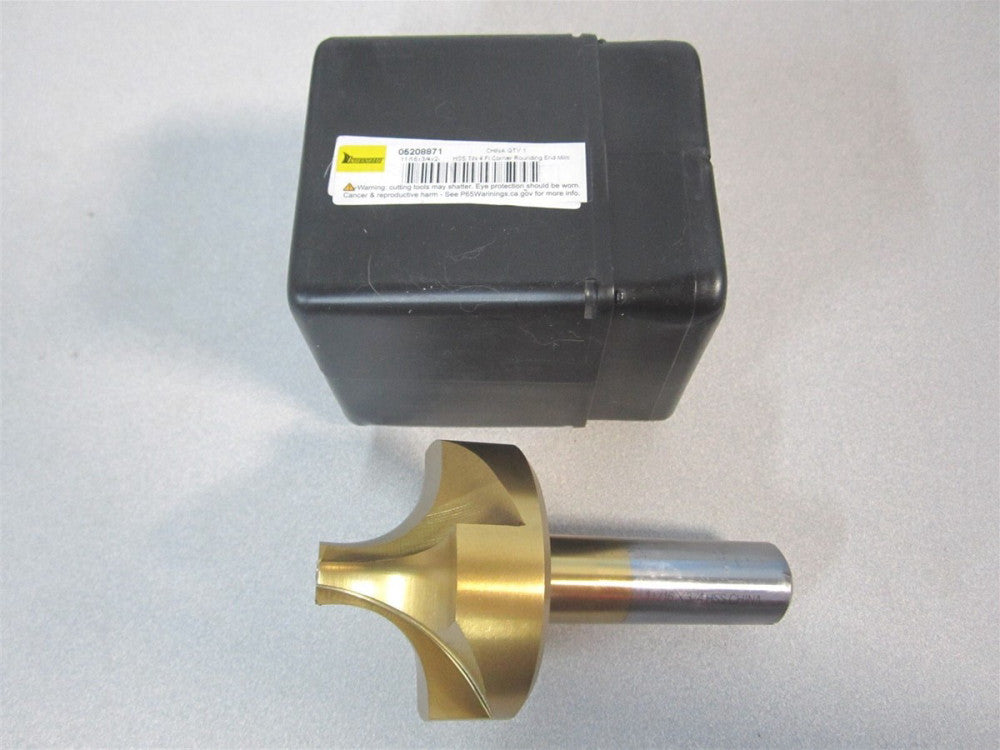 (183-6437) 3/4" x 11/16" x 2-1/4" OAL HSS 4FL Corner Rounding End Mill 