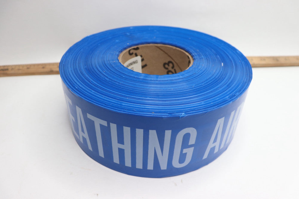 Accuform Signs Barricade Tape Breathing Air Required 3" x 1000-Ft Roll