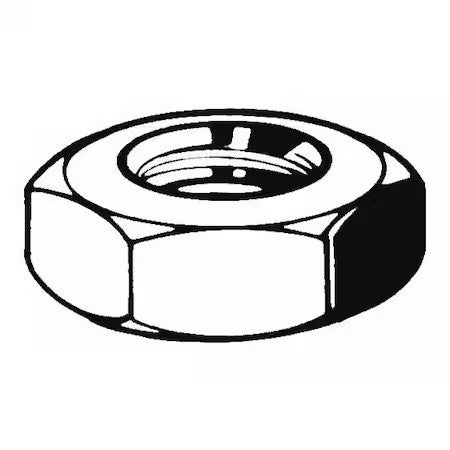 Zoro Select U11351.062.0001 Jam Nut, 5/8"-11, Steel, Grade 5, Zinc Yellow,
