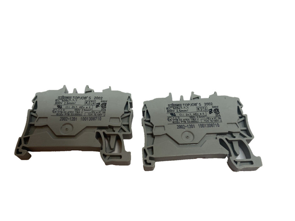 Wago 2002-1201 Terminal Block 2.5mm 800v LOT OF 2