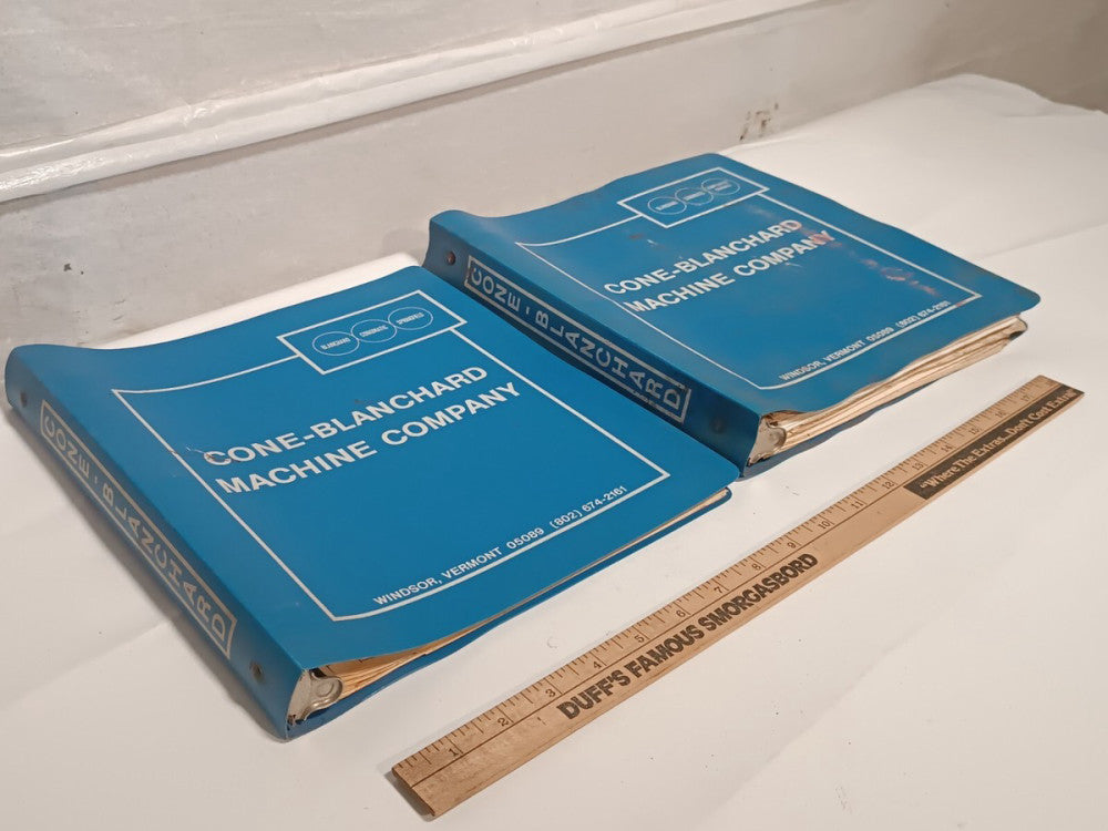 Cone Blanchard 20C & 22C Series Operating Manual and Parts Catalog