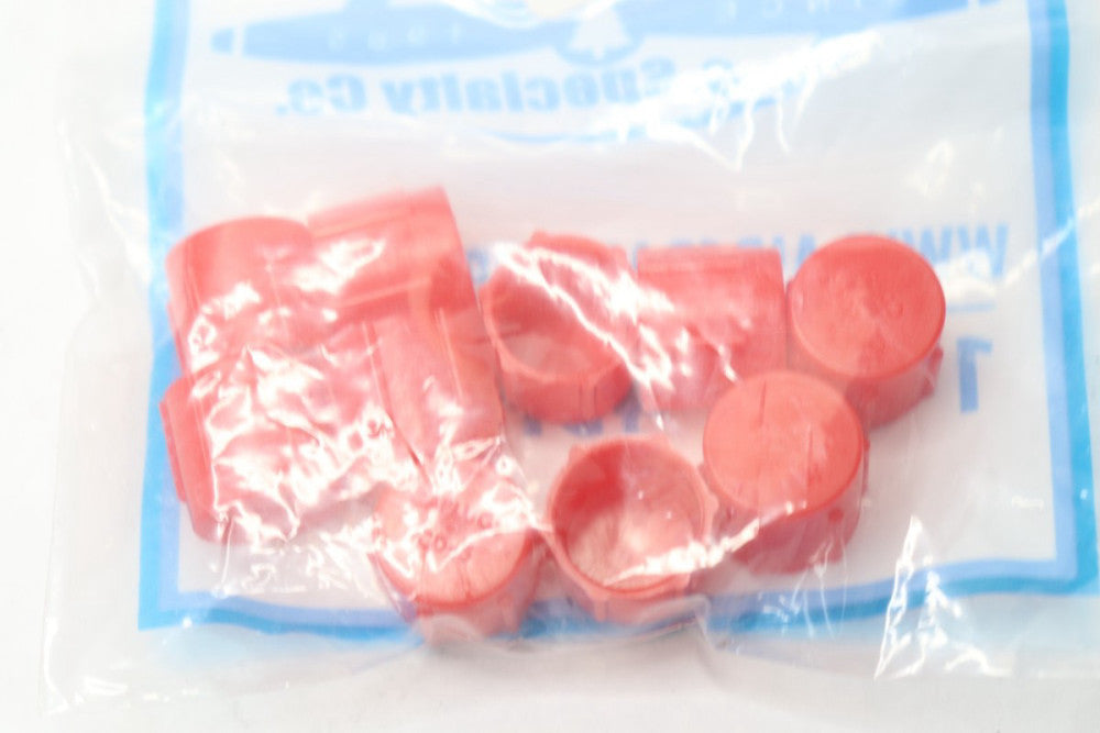 (10-Pk) Aircraft Spruce and Specialty Cap Plugs Red 04-00034
