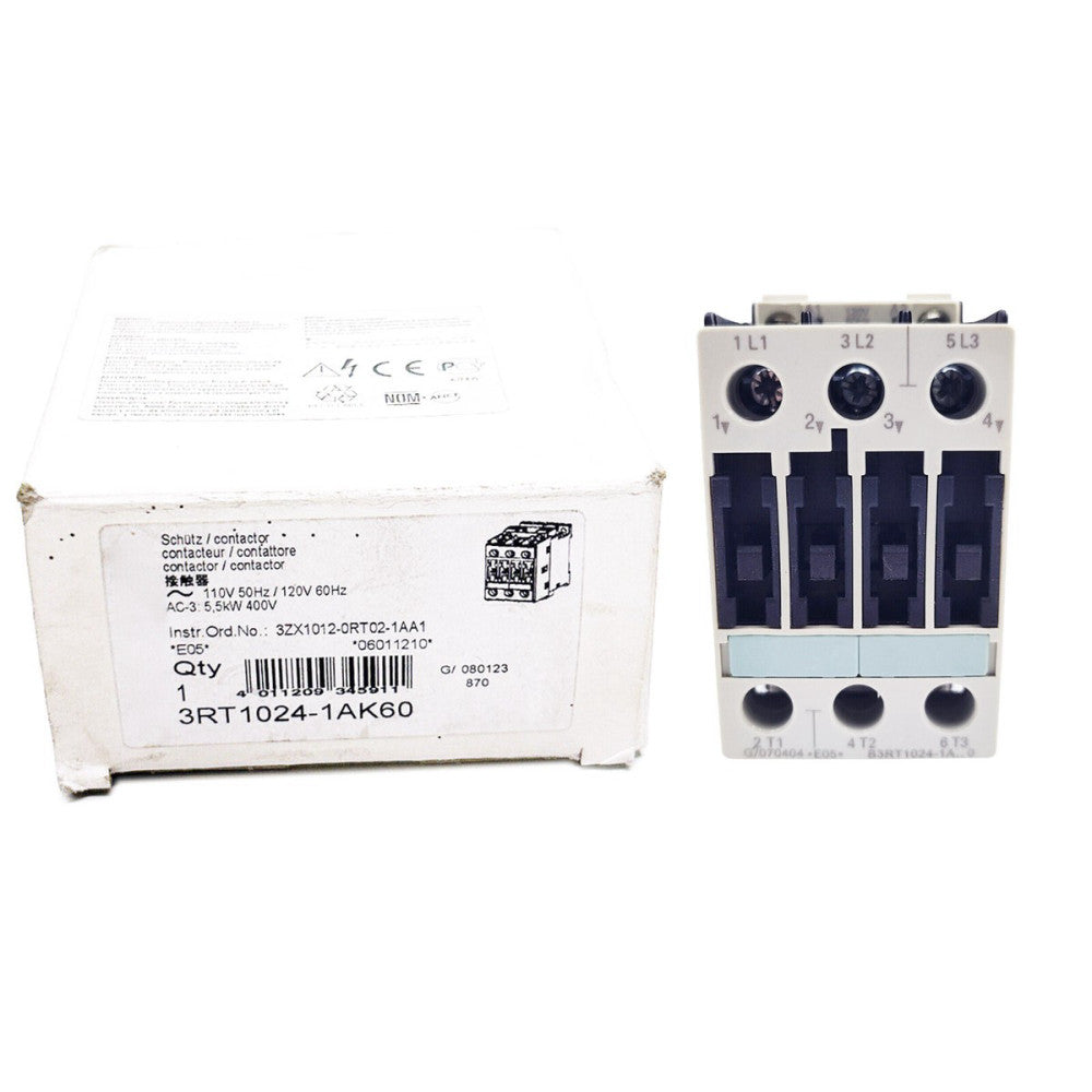 One Brand New Siemens 3RT1024-1AK60 Motor Starter Contactor 3RT10241AK60