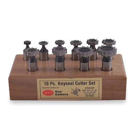 Keo 943-000-337 Keyseat Cutter Set,10 Pc,Hss,Str