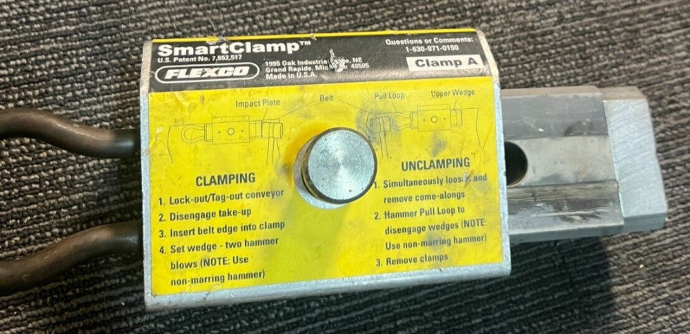 Flexco Smart Clamp A For Installing Up To 5/16 Conveyor Belt / Fastener