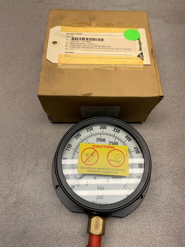 NEW IN BOX GEORGIA PACIFIC 1/4" PRESSURE GAUGE 4UG-1