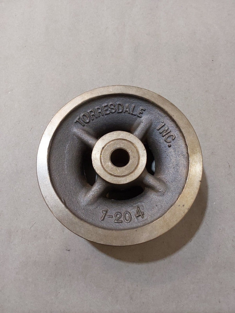 TORRESDALE V-BELT PULLEY 1/2" BORE 1" GROOVE BRONZE P/N:1-204 NOS