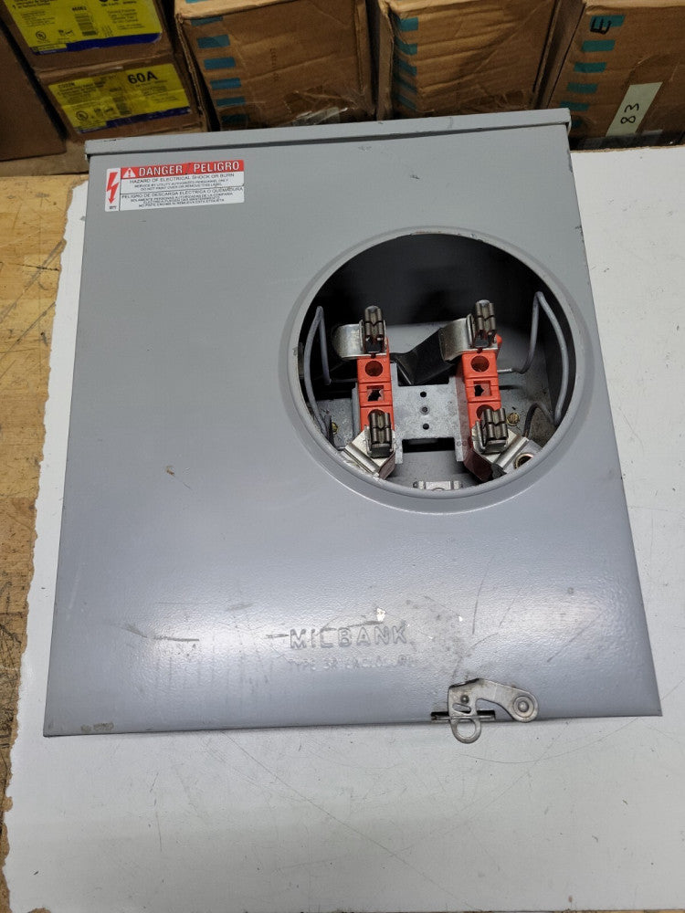 Milbank Meter Pan Series U-200 SWUG, Type 3R Enclosure 200 AMP Continuous 600VAC