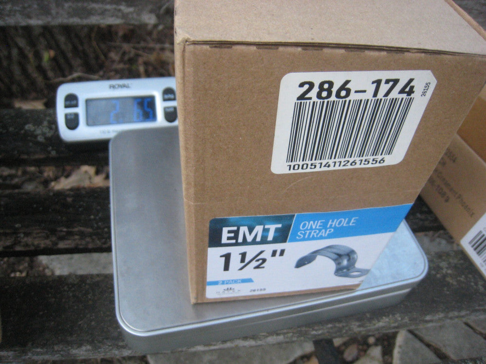 Full Box of 10 twins  Halex 26155 1-1/2" EMT One-Hole Strap Total of 20 straps