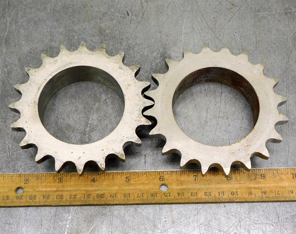 Martin 50B20 Roller Chain Sprocket #50 20 Teeth 2-3/8" Bore Lot of Two (2)