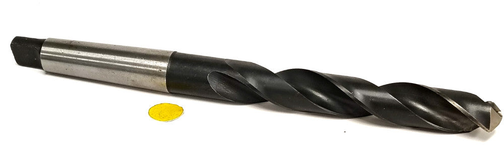 GUHRING 59/64" 2-FLUTE MORSE TAPER DRILL BIT 6" FLUTE 3" SHANK 11" OAL HSS