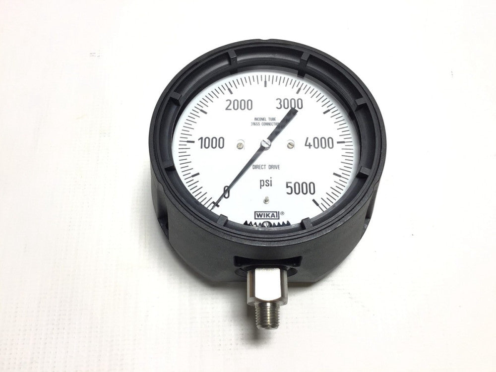 Wika 50302582 Pressure Gauge 1/4" NPT LM 0-5000 PSI Type 232.34DD 4.5"