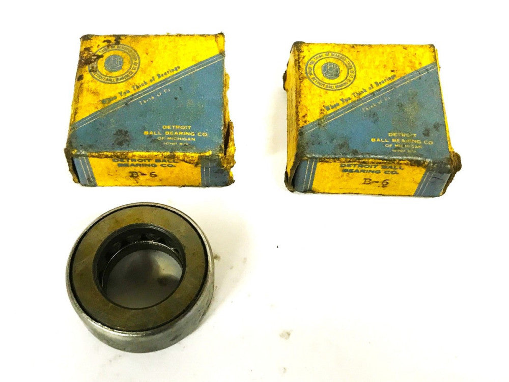 Detroit Ball Bearing Thrust Ball Bearing B-6 [Lot of 2] NOS