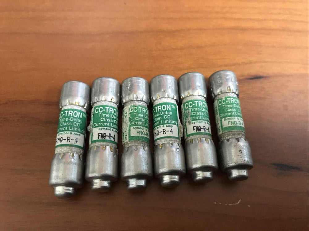 (Lot of 6) Bussmann CC-TRON FNQ-R-4 Class CC Fuse 4A 600Vac