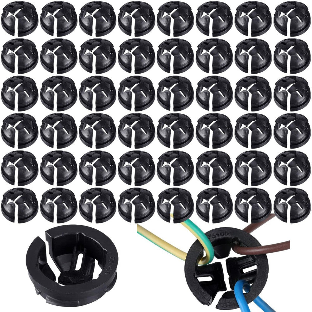 100 Pcs Non Metallic Button Push-in Cable Connector Bulk Nm Knockouts Electri
