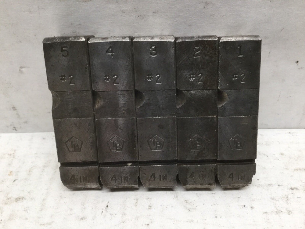 TB #2 Pipe Dies 4” 1, 2, 3, 4, & 5 