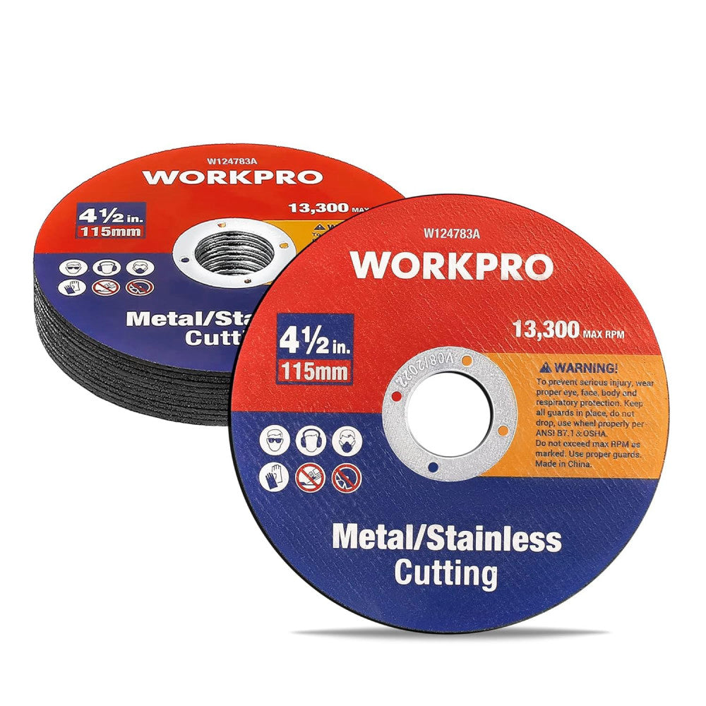 WORKPRO 10-Pack Cut-Off Wheels, 4-1/2 x 7/8-inch Metal&Stainless Steel... 