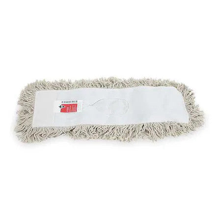 Tough Guy 1Tze3 18 In L Dust Mop, Slide On Connection, Cut-End, White, Cotton