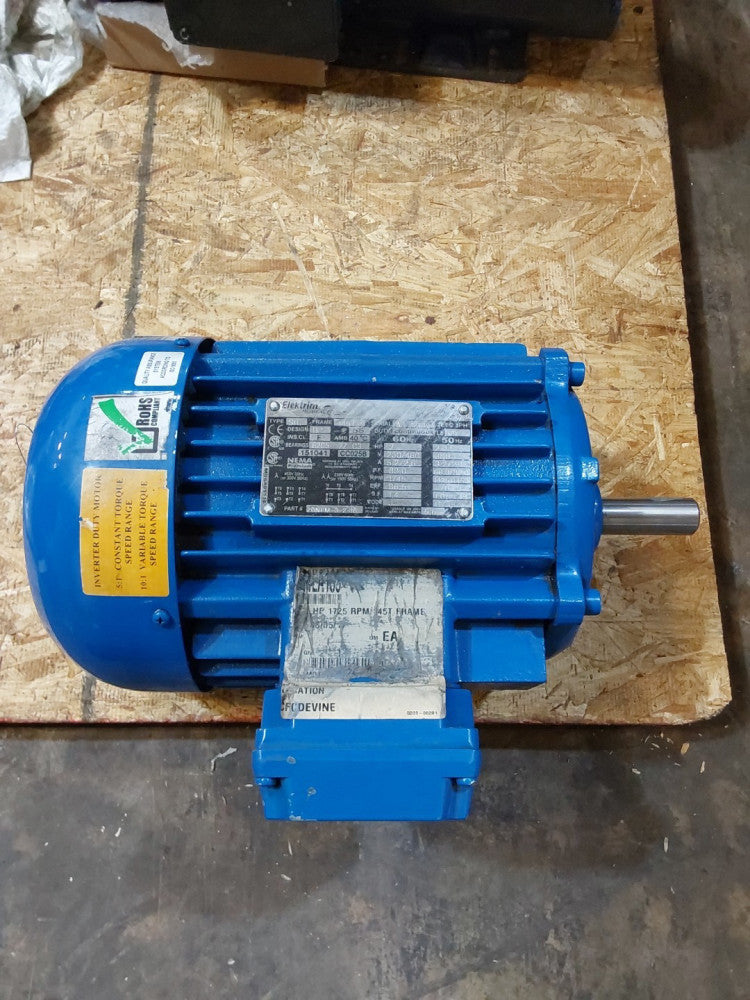 ELEKTRIM,151041-CC025B,ESg ELECTRIC MOTOR 2HP 145T 1750RPM 3PH 230/460V