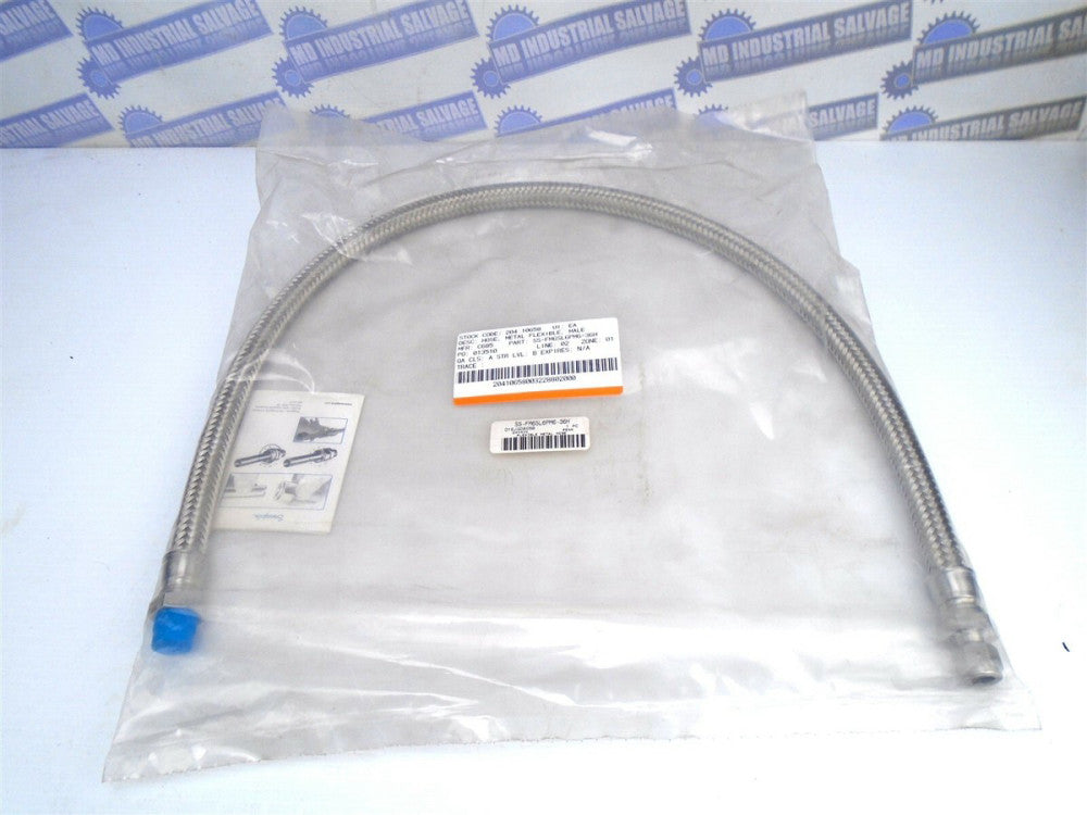 SWAGELOK - SSFM6SL6PM636-H - 36 x 3/8 Braided Stainless Hose 3/8 Tube x 3/8 Male