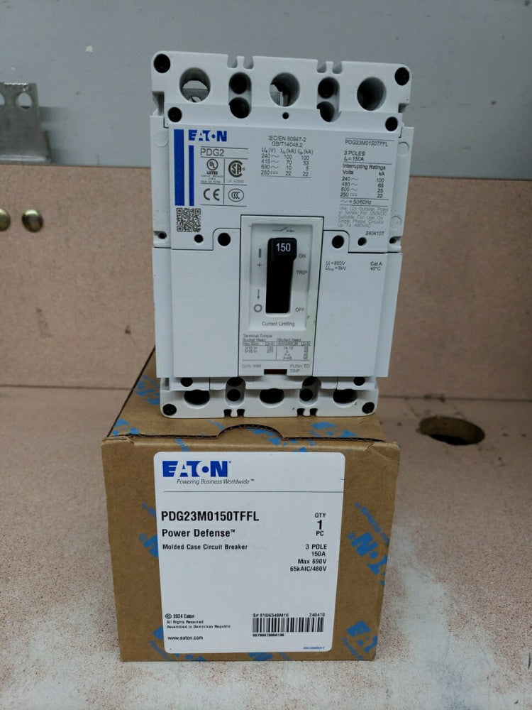 Eaton PDG23M0150TFFL Molded Case Circuit Breaker, 3P, 150A,480V New!