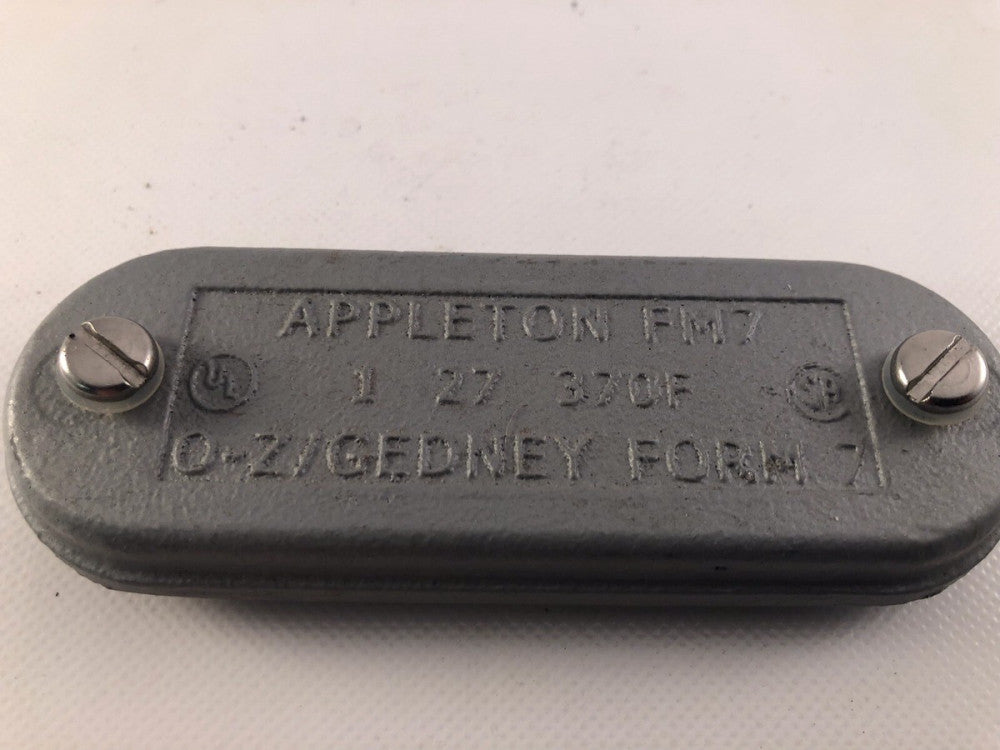 Appleton 370F Conduit Body Cover, 1",  Form 7, Iron Alloy  NEW. (Lot Of 5)