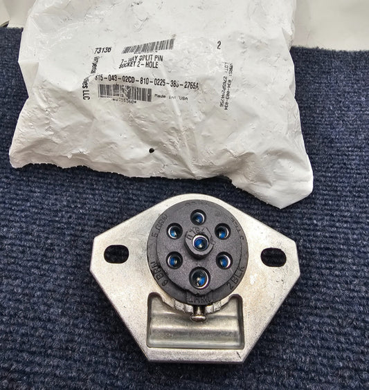 ( QTY 2 ) Imperial Supplies 73136: 7-Way Socket 2-Hole Wire Insertion Split Pin