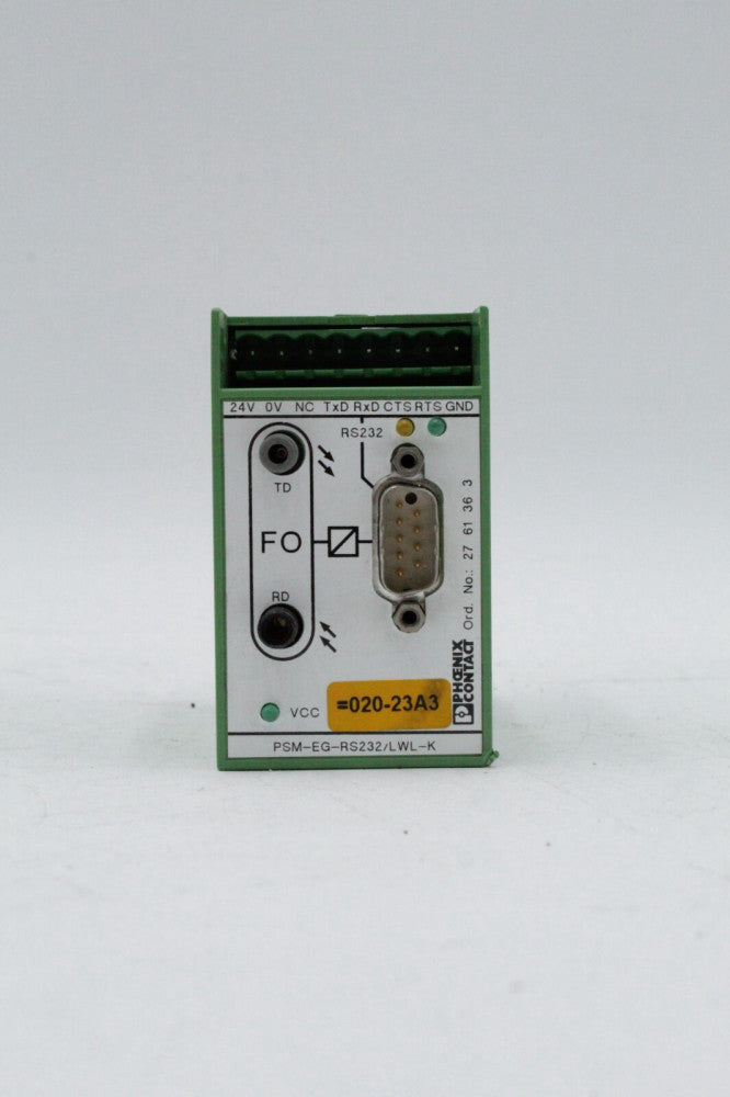 Phoenix Contact PSM-EG-RS232/LWL-K Interface Converter (Missing Wire Harness)